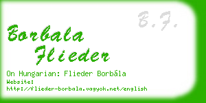 borbala flieder business card